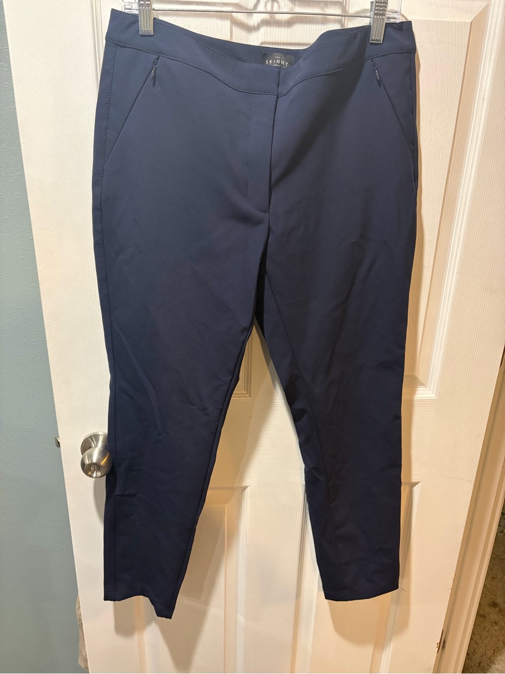 WHBM Skinny Navy Stretch Ankle Pants